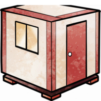 Cartoon Style Building Structure with Windows and Door for Home and Construction Illustrations png