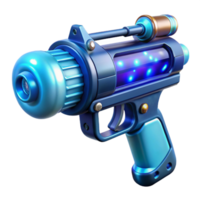 impressive minimalist Gravity gun, futuristic design, glowing blue barrel detailed png