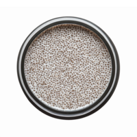 Spherical Container With White and Brown Spotted Texture Suitable for Culinary and Design Use png