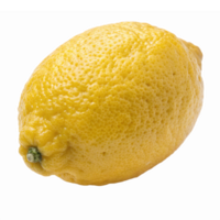 Fresh Realistic Lemon with Textured Skin on Transparent Background for Culinary and Design Uses png