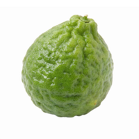 Fresh Green Kaffir Lime with Unique Bumpy Texture Isolated on Transparent Background png