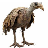 Whimsical Bird Character with Leafy Texture for Fantasy Themes and Illustrations png