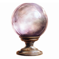 Mystical Crystal Ball with Elegant Base for Psychic Readings and Fantasy Decor png