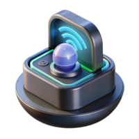 vibrant artistic Advanced communication device, holographic interface, voice control 4K png