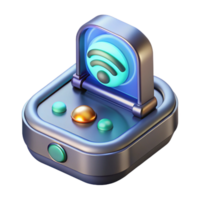 extraordinary minimalist Advanced communication device, holographic interface, voice control professional png
