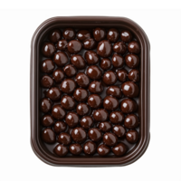 Delicious Chocolate Coated Nuts in a Rectangular Container for Dessert and Snack Ideas png