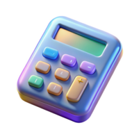 impressive minimalist Advanced scientific calculator, holographic display, complex equations high quality png