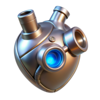 wonderful vintage Artificial heart, metallic, glowing core original png