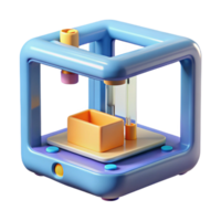 dramatic minimalist Advanced 3D printer, creating complex object detailed png