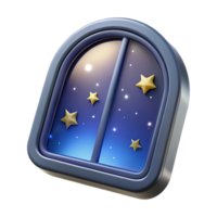 impressive vintage Spaceship window, transparent, view of stars high resolution png