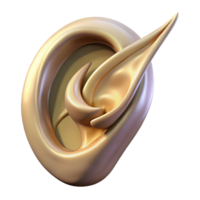 stunning abstract A single, stylized, elven ear, pointed and elegant professional png