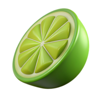 beautiful abstract Lime wedge authentic png