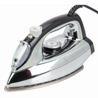 Classic Chrome Steam Iron with Adjustable Temperature and Corded Design for Efficient Ironing png