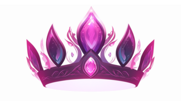 Elegant Fantasy Crown with Purple Gems and Decorative Design on Transparent Background png