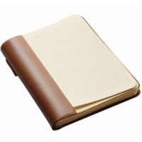 Elegant Leather Bound Notebook with Blank Pages for Writing and Note Taking png