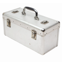 Metal Tool Box with Handle and Lockable Latches for Storage and Organization png