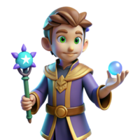 impressive abstract Fantasy character with magical abilities, 4K png