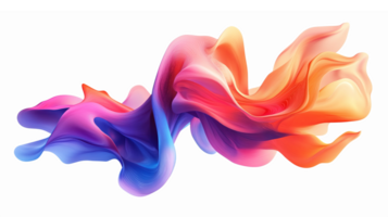 Swirling Colorful Fluid Shape Abstract Design with Gradient Waves for Modern Backgrounds png