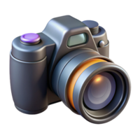 wonderful traditional A digital SLR camera with a telephoto lens attached authentic png