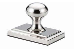 Metallic Desk Stamp with Round Handle for Office and Document Authentication png