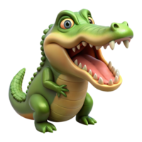 impressive contemporary A crocodile, open mouth detailed png
