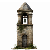 Vintage Stone Bell Tower with Overgrown Vines and Rustic Charm for Landscape Design Projects png