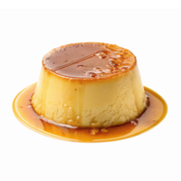 Delicious Caramel Flan Dessert with Smooth Texture and Rich Custard Topped with Syrupy Caramel png