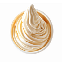 Delicious Soft Serve Ice Cream Swirl in Cup with Creamy Texture and Smooth Finish png