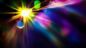 Explore vibrant light movement in a colorful display of neon colors at a nighttime event video