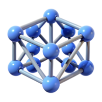 extraordinary abstract A rotating cube composed of interconnected spheres high quality png