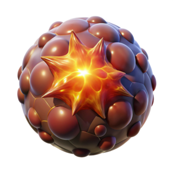 magnifico minimalista un che esplode supernova contenuto entro un' sfera alto risoluzione png