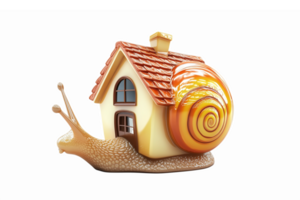 Whimsical Snail House Character with Spiral Shell for Playful and Creative Designs png