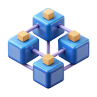 stunning traditional Blockchain technology represented by interconnected blocks exclusive png