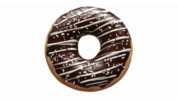 Delicious Chocolate Donut with Sprinkles on a Transparent Background for Culinary Designs png