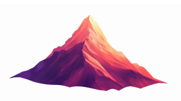 Vibrant Mountain Peak in Sunset Colors with Abstract Gradient for Nature Themed Projects png