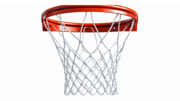 Realistic Basketball Hoop and Net Design with Transparent Background for Sports Graphics png