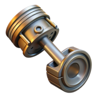 dramatic artistic Steampunk piston with a cylindrical shaft and a connecting rod authentic png