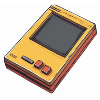 Vintage Handheld Game Console Retro Gaming Device for Nostalgic Play and Design Elements png