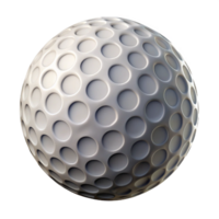 impressive traditional A golf ball, dimpled and white, high resolution png