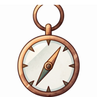Vintage Compass with Compass Rose and Ornate Design for Navigation and Adventure Themes png