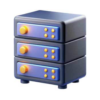 vibrante abstrato uma servidor prateleira unidade com piscando luzes, exclusivo png