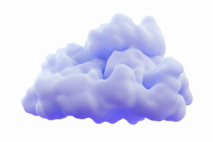 Fluffy Blue Cloud Shape with Soft Edges for Creative Backgrounds and Design Elements png