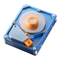 wonderful abstract A hard drive with exposed platters, authentic png