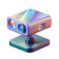 magnificent rustic A holographic projector displaying an image, premium png
