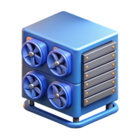 magnificent minimalist Server rack with cooling fans original png