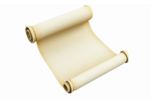 Aged Scroll Paper Design for Templates Notes Invitations Decor with Transparent Background png
