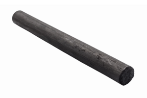 Black Charcoal Rod for Sketching and Drawing Applications with Transparent Background png