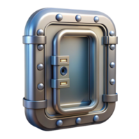 elegant modern Spaceship door, airtight seal, metallic frame high quality png