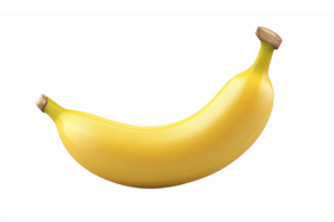 Realistic Yellow Banana Fruit on Transparent Background for Culinary and Design Use png