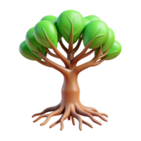 extraordinary artistic A stylized tree, roots visible, abstract design exclusive png